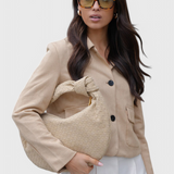 Sac tissé moyen lilas avec détail en nœud
