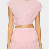 Jupe Nalia en Chiffon avec Taille Élastique et Couches