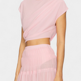 Jupe Nalia en Chiffon avec Taille Élastique et Couches