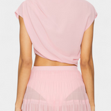 Jupe Nalia en Chiffon avec Taille Élastique et Couches