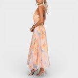 Aitana™ | Robe d'été à encolure halter aquarelle