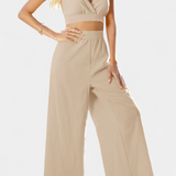 Gilet en Dentelle Dos Nu Valentina et Pantalon Large