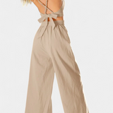Gilet en Dentelle Dos Nu Valentina et Pantalon Large