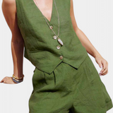 Ensemble Gilet et Shorts en Lin et Coton Jennifer