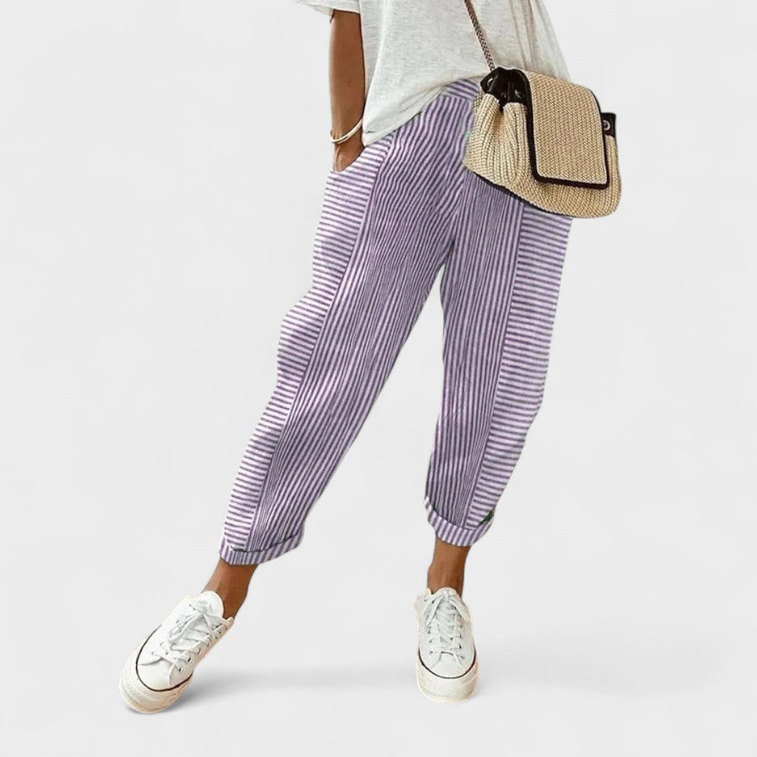 Lucía™ | Pantalons Rayés Élégants