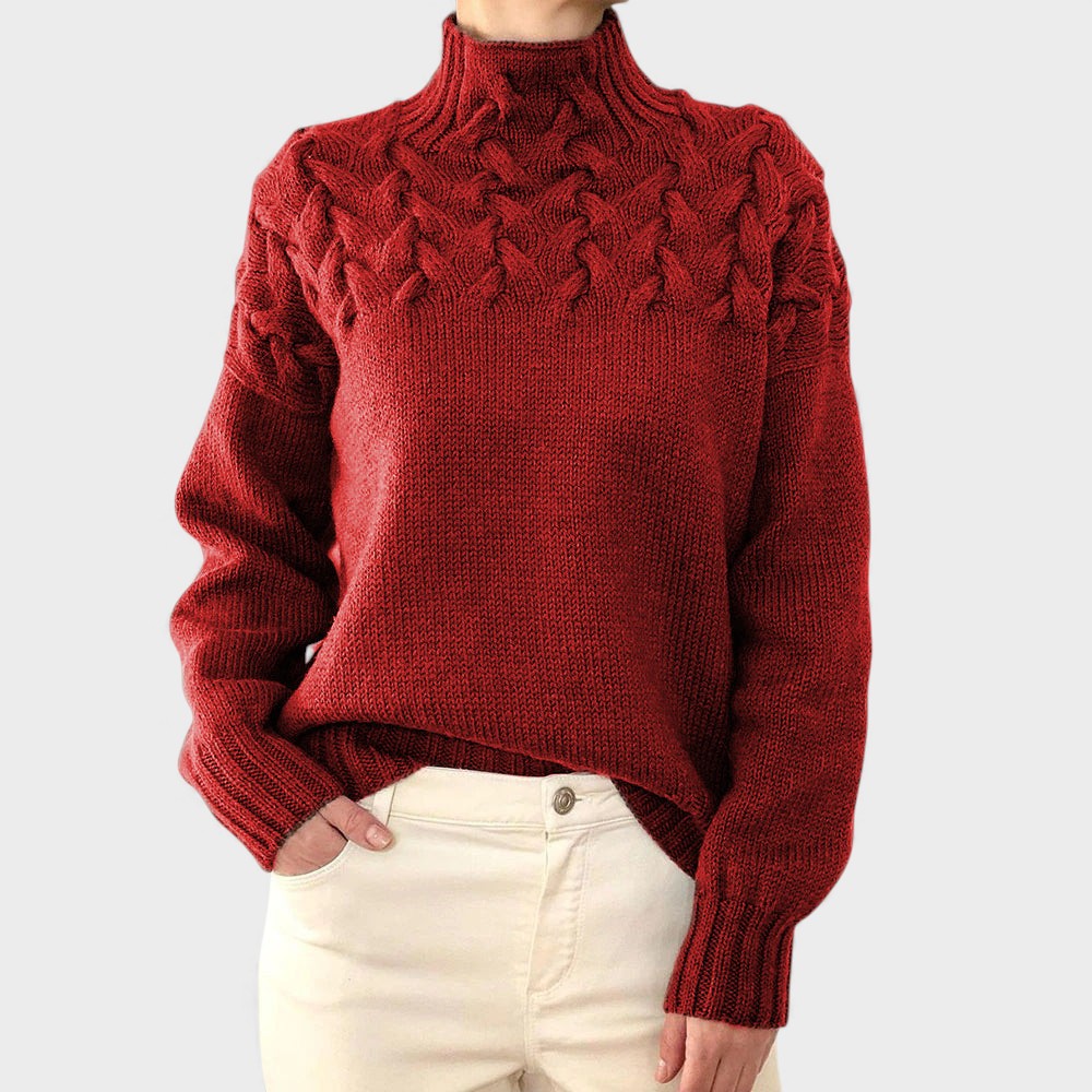 Nora™ | Pull en Tricot Chaud avec Col Haut