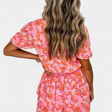 Robe Florale Volante Kimberly avec Décolleté en V