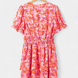 Robe Florale Volante Kimberly avec Décolleté en V