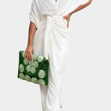 Ensemble Mayleen Croisé avec Nœud Avant et Pantalons Droits