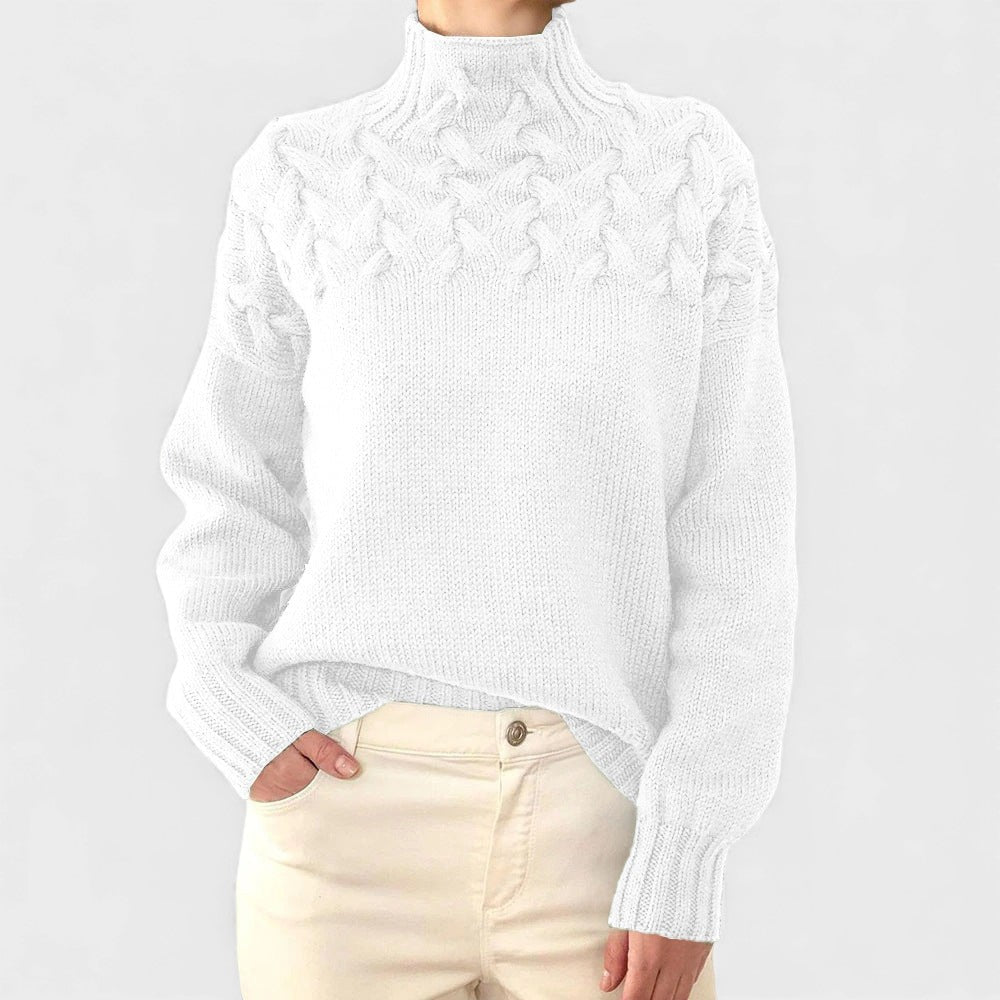 Nora™ | Pull en Tricot Chaud avec Col Haut