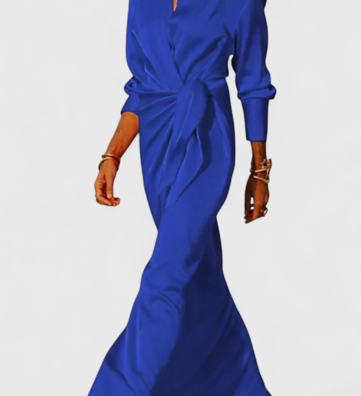Robe de soirée longue Marbella avec nœud